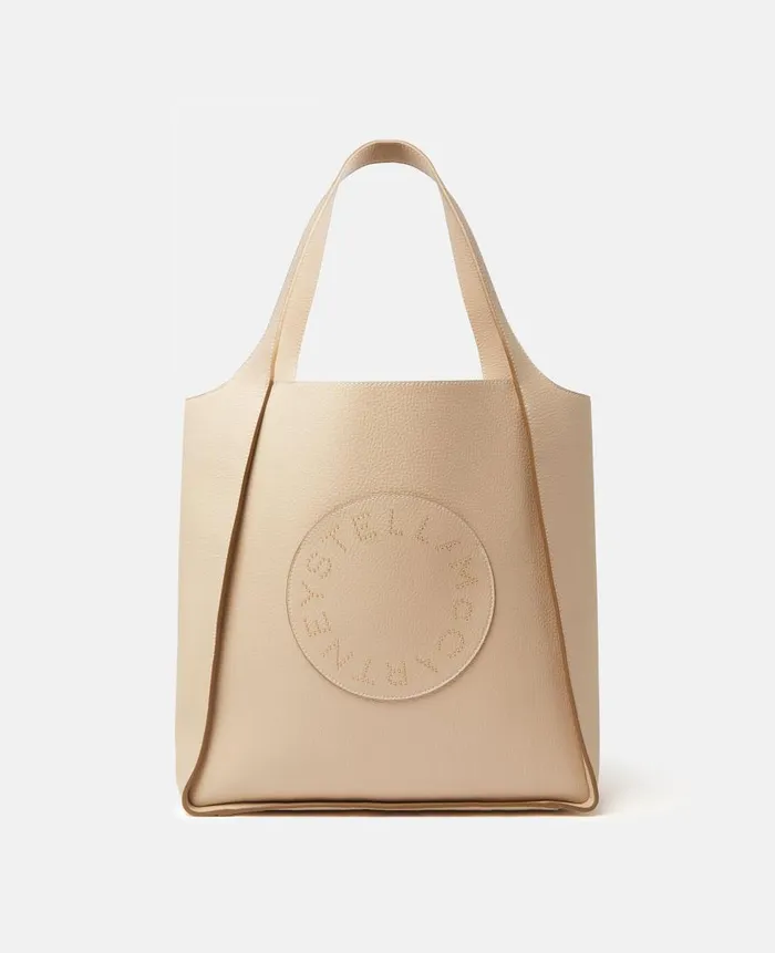 Women TopHandle Bags Stella McCartney Logo Tote Bag Oat