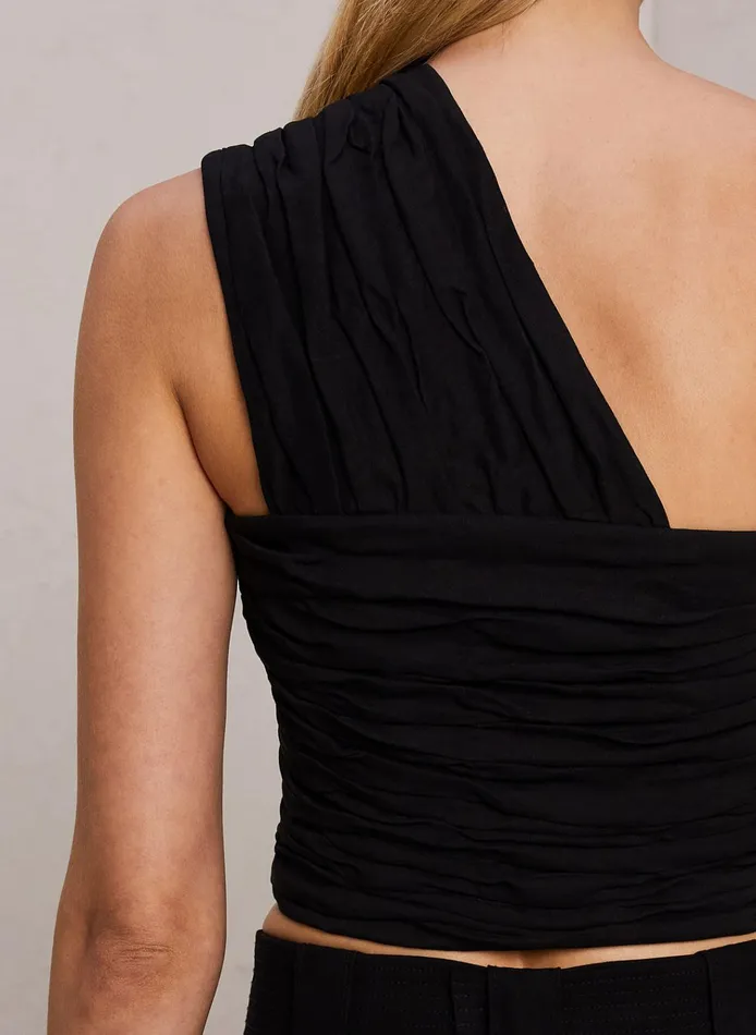 Women Tops ALC Apollo Linen Top Black