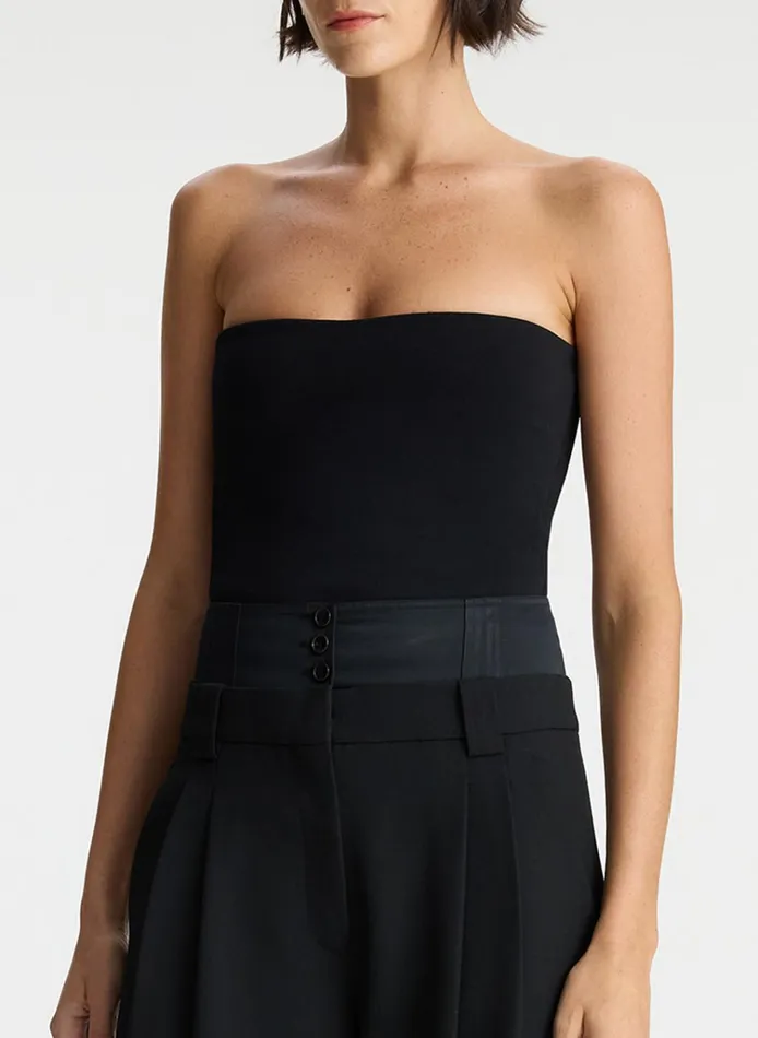 Women Tops ALC Dean Strapless Knit Top Black