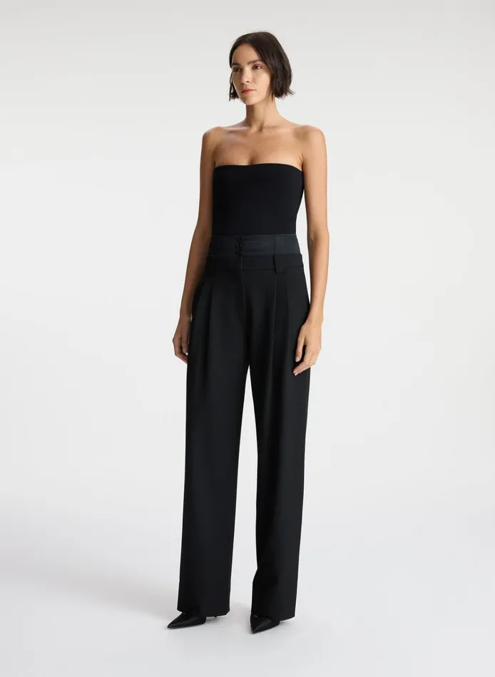 Women Tops ALC Dean Strapless Knit Top Black