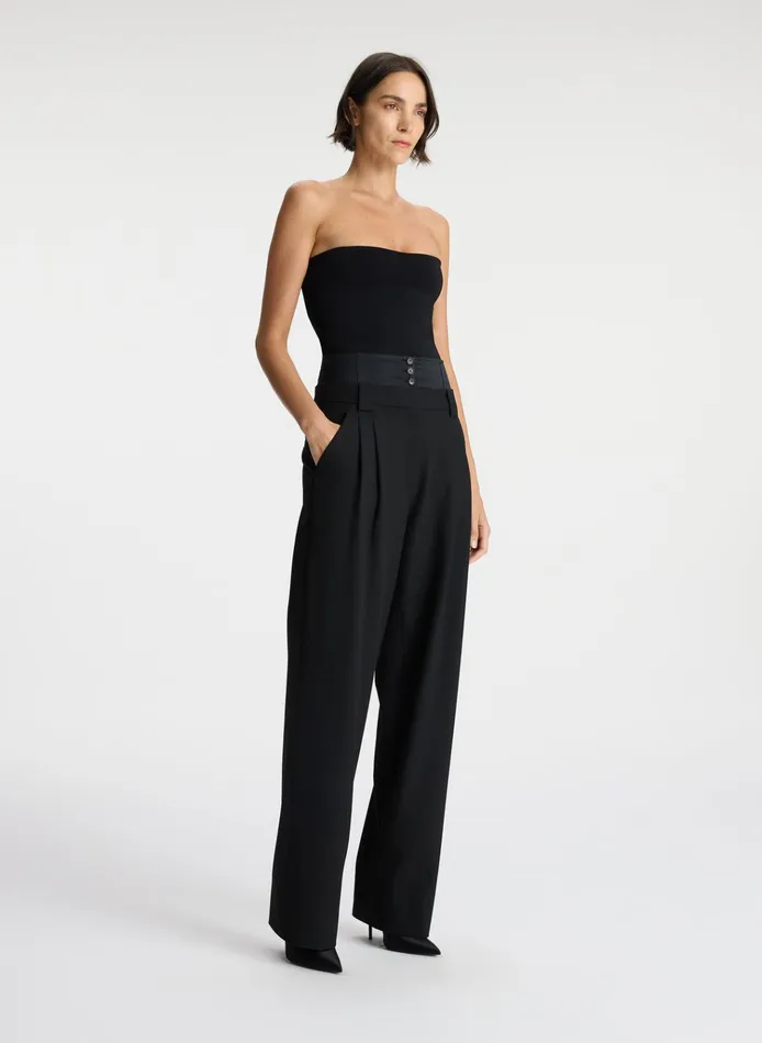 Women Tops ALC Dean Strapless Knit Top Black
