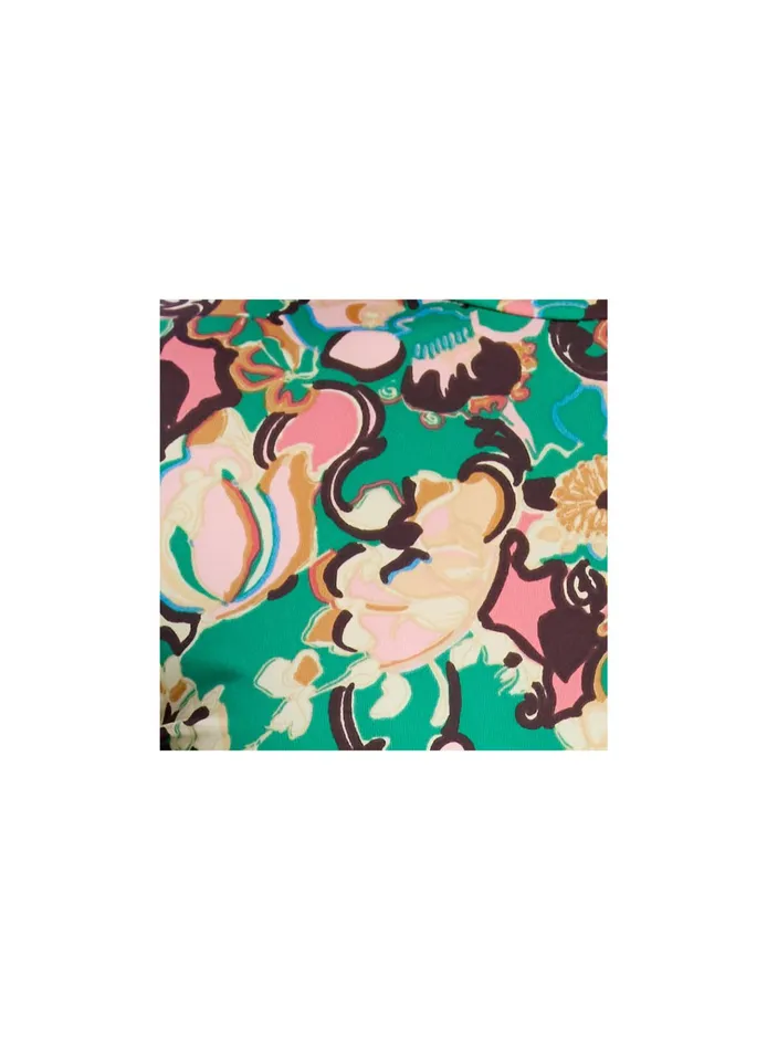 Women Tops ALC James Mock Neck Top Emerald Multi