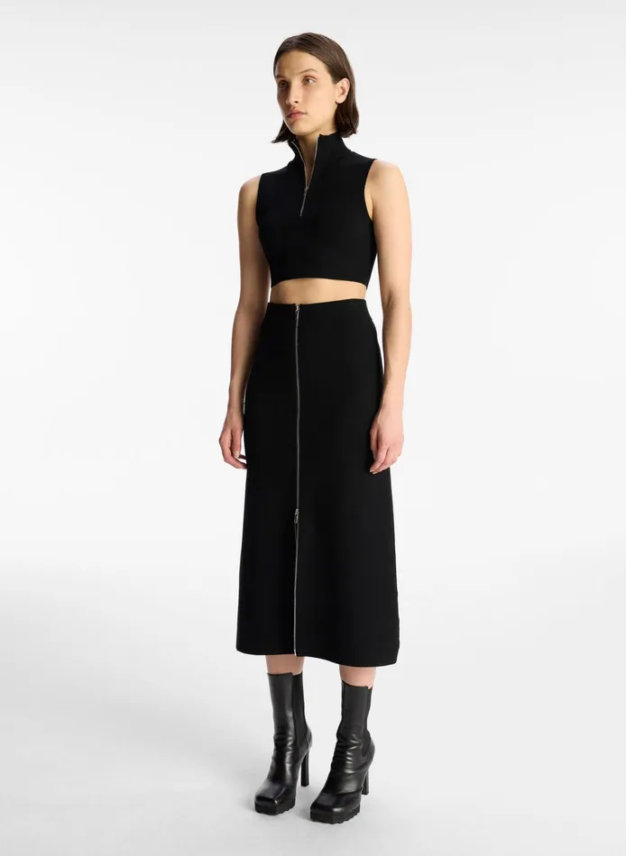 Women Tops ALC Pierre Cropped Knit Top Black