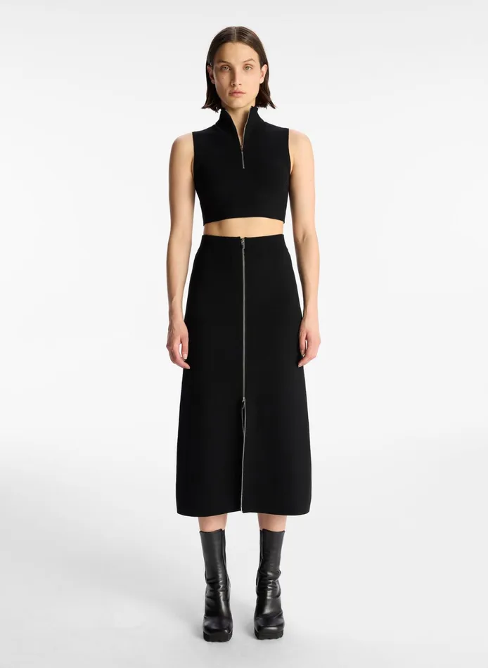 Women Tops ALC Pierre Cropped Knit Top Black