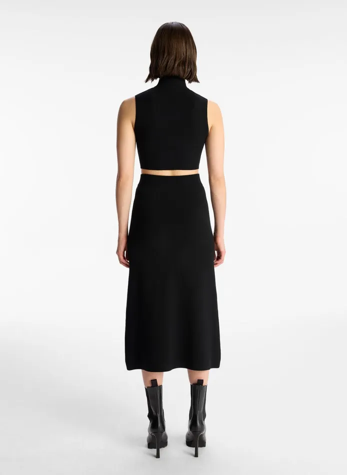 Women Tops ALC Pierre Cropped Knit Top Black
