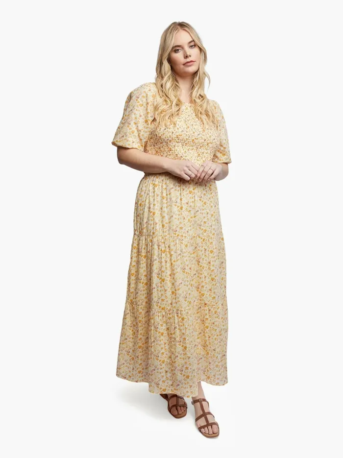 Women Tops Able Erna Smocked Blouse Watercolor Floral