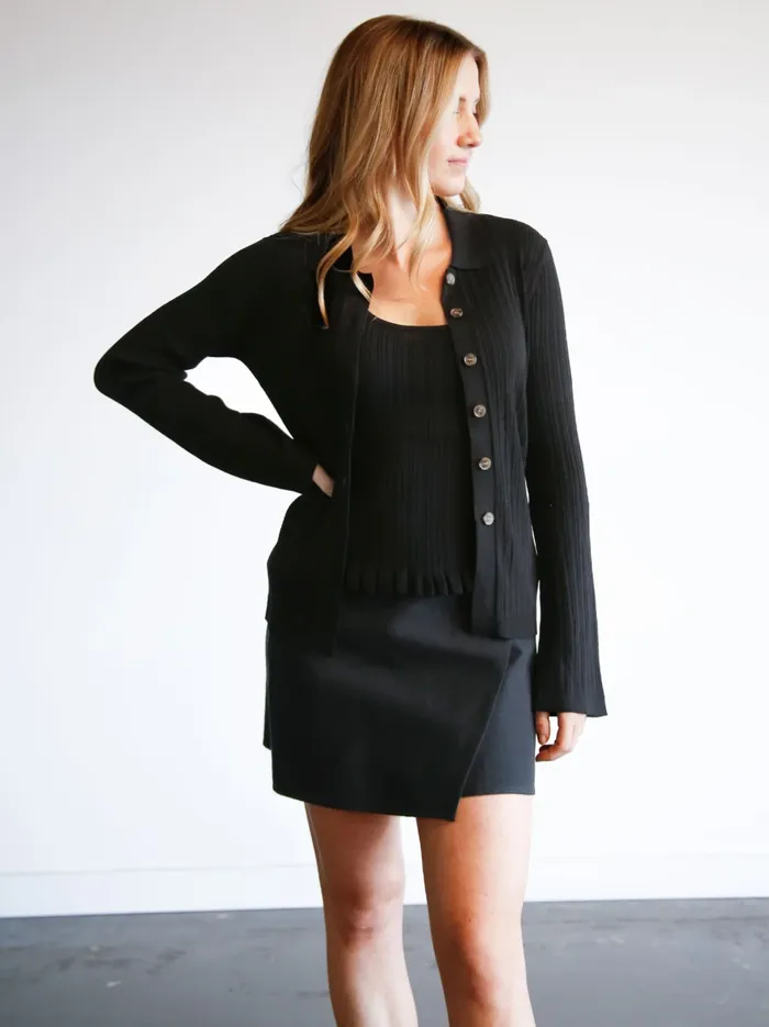 Women Tops Able Serena RibKnit Cardigan Driftwood