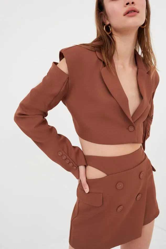 Women Tops For Love and Lemons Alysa Crop Top Brown Women Tops For Love and Lemons Alysa Crop Top Brown