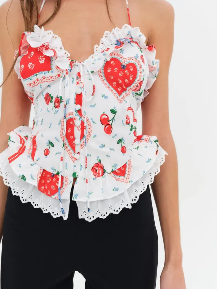 Women Tops For Love and Lemons Daisy Mae Top White Women Tops For Love and Lemons Daisy Mae Top White