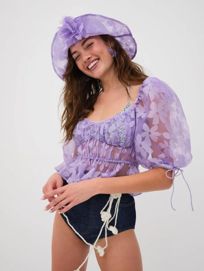 Women Tops For Love and Lemons Fran Top Purple Women Tops For Love and Lemons Fran Top Purple