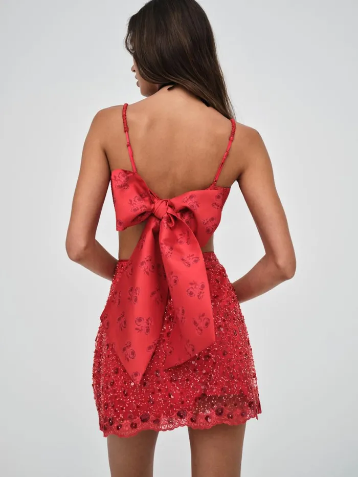 Women Tops For Love and Lemons Lillian Corset Top Red