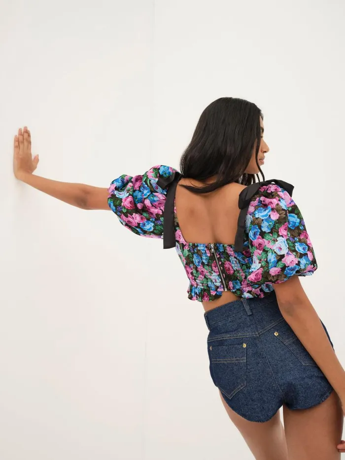 Women Tops For Love and Lemons Maggie Top Blue Women Tops For Love and Lemons Maggie Top Blue