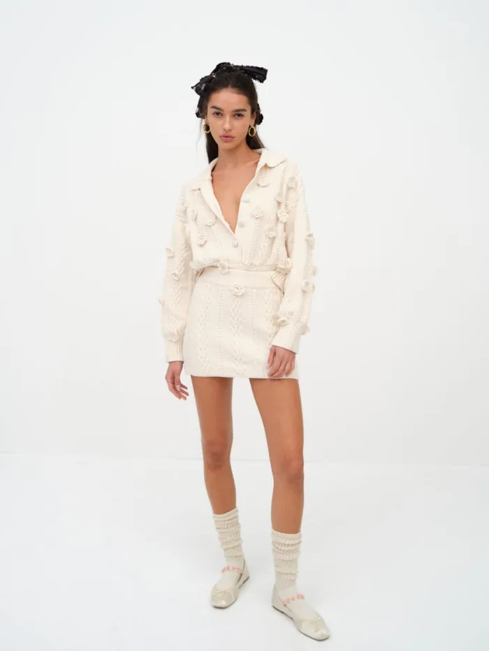 Women Tops For Love and Lemons Mel Henley White Women Tops For Love and Lemons Mel Henley White