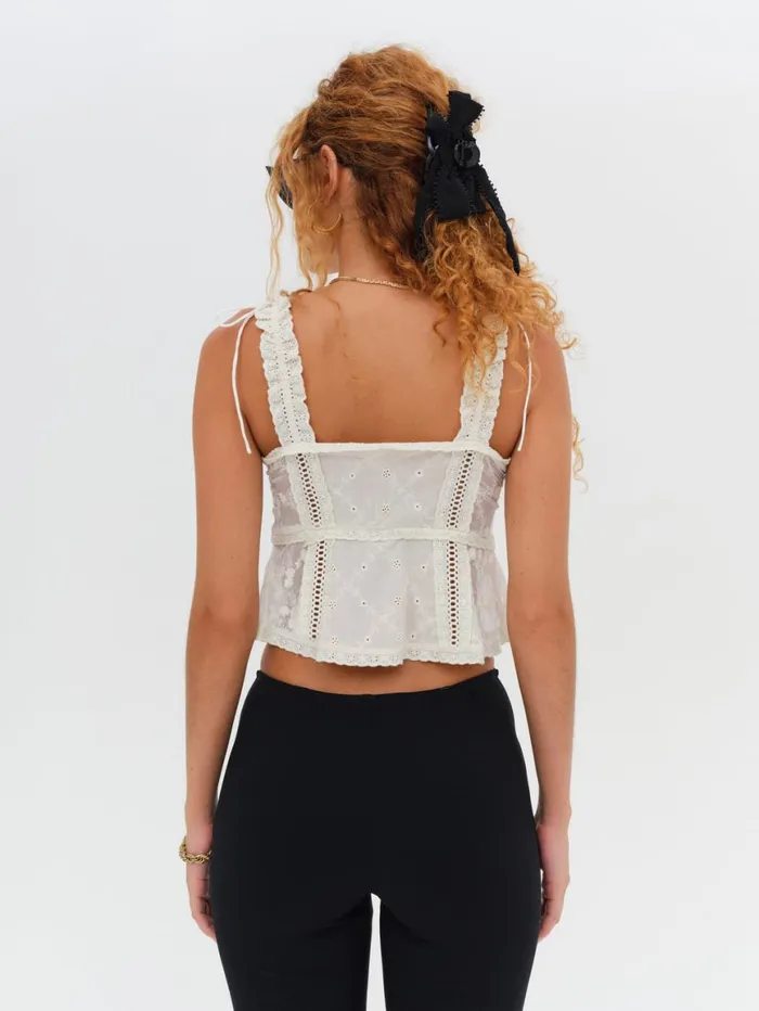 Women Tops For Love and Lemons Morgan Top White Women Tops For Love and Lemons Morgan Top White