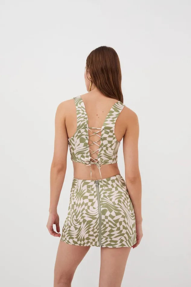 Women Tops For Love and Lemons Nomi Corset Top Green Women Tops For Love and Lemons Nomi Corset Top Green