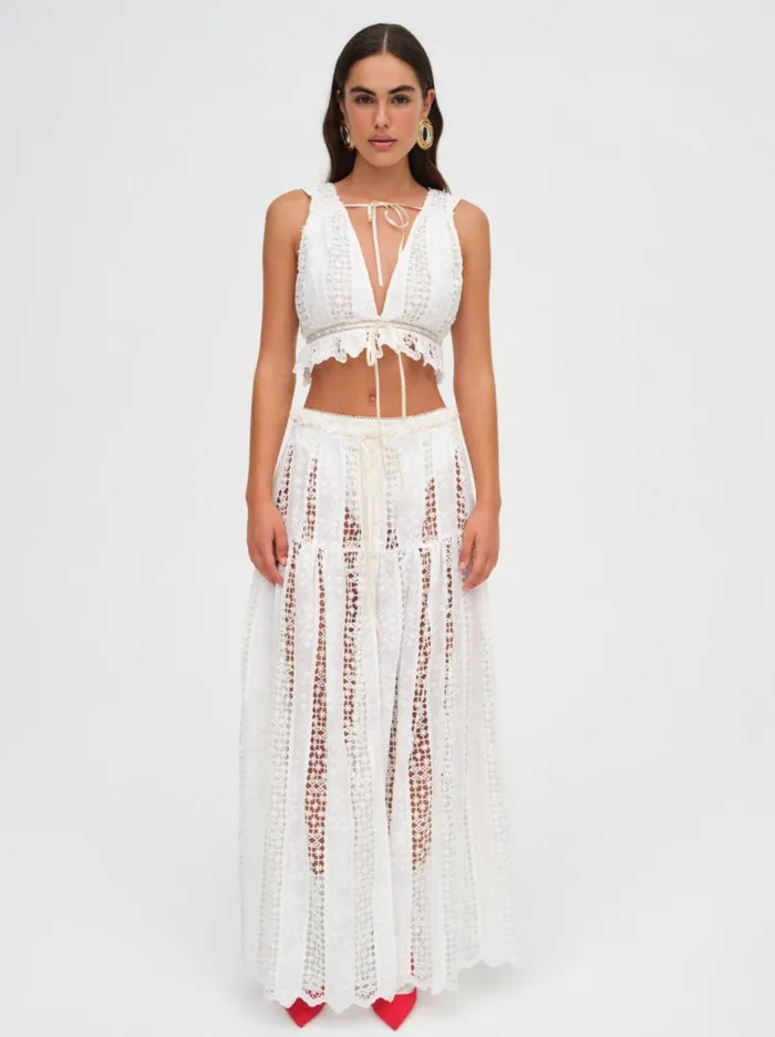 Women Tops For Love and Lemons Tracy Top White Women Tops For Love and Lemons Tracy Top White