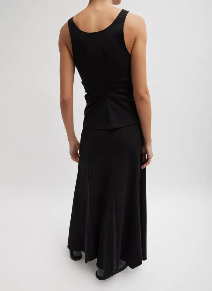 Women Tops Tibi Compact Ultra Stretch Tank Black