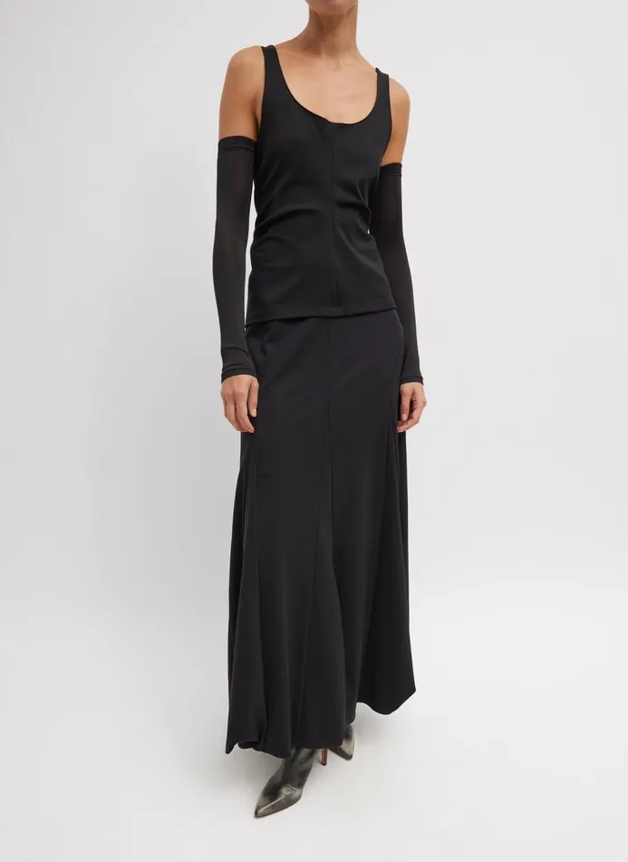 Women Tops Tibi Compact Ultra Stretch Tank Black