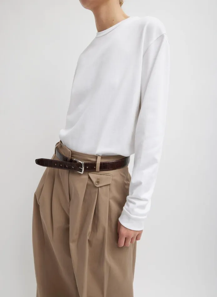 Women Tops Tibi Perfect Unisex Long Sleeve TShirt White