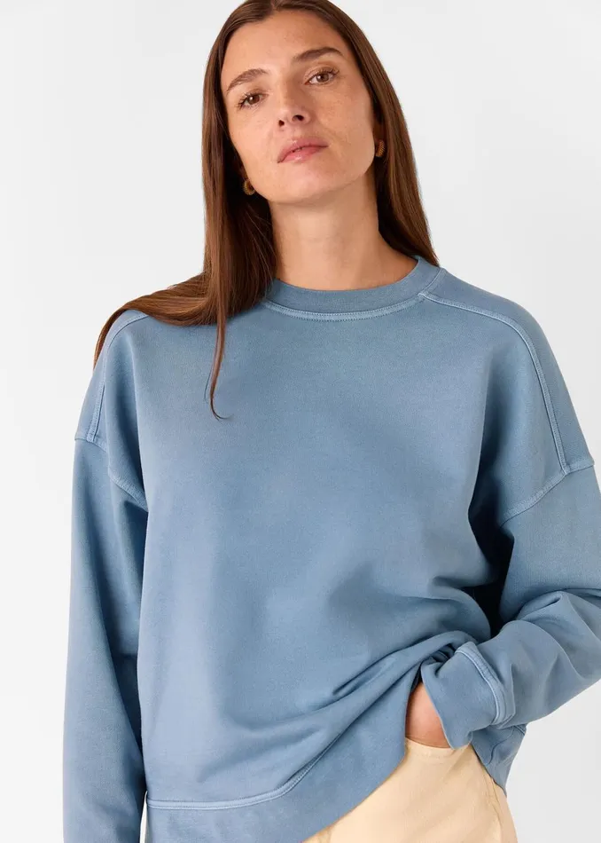 Women Tops Whistles Blue Relaxed Sweat