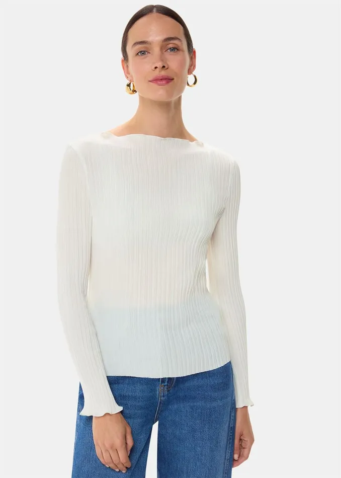 Women Tops Whistles Ivory Elsa Plisse Top