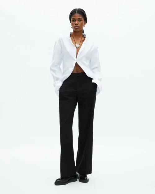 Women Trousers and Jeans The Kooples WideLeg Black Tuxedo Pants Black