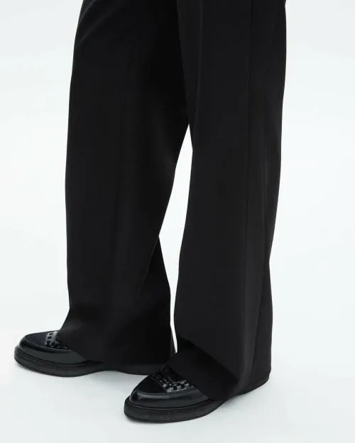 Women Trousers and Jeans The Kooples WideLeg Black Tuxedo Pants Black