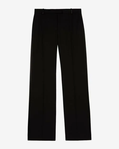 Women Trousers and Jeans The Kooples WideLeg Black Tuxedo Pants Black