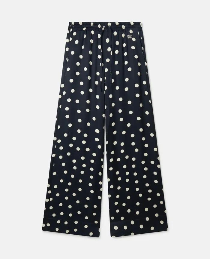 Women Trousers And Shorts Stella McCartney Polka Dot WideLeg Trousers Black With Cream Women Trousers And Shorts Stella McCartney Polka Dot WideLeg Trousers Black With Cream