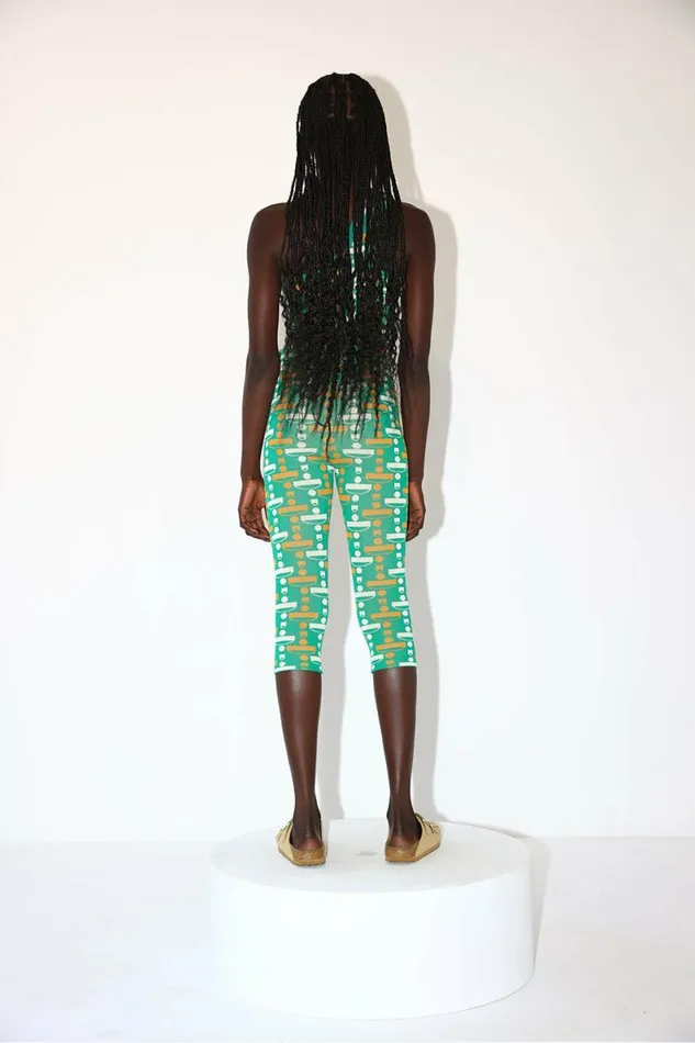Women Trousers DODO BAR OR Lily Legging Green Combo