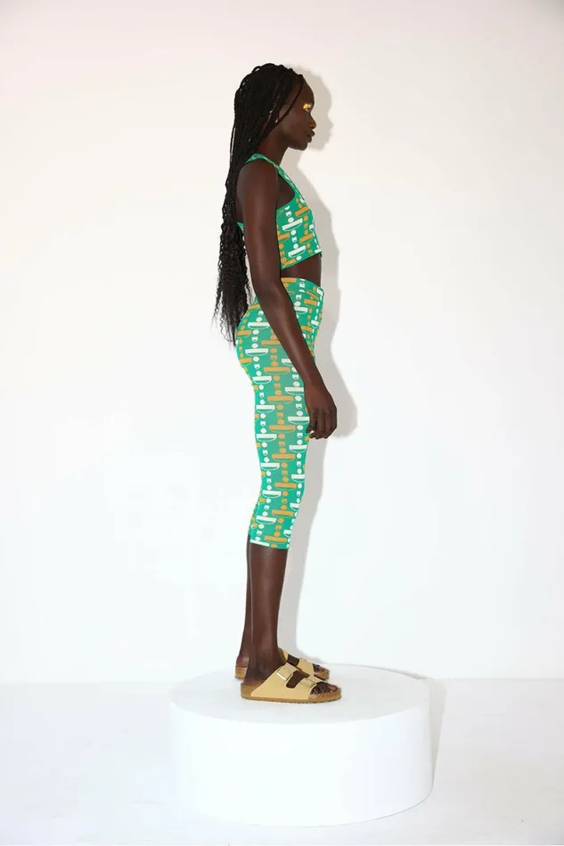 Women Trousers DODO BAR OR Lily Legging Green Combo