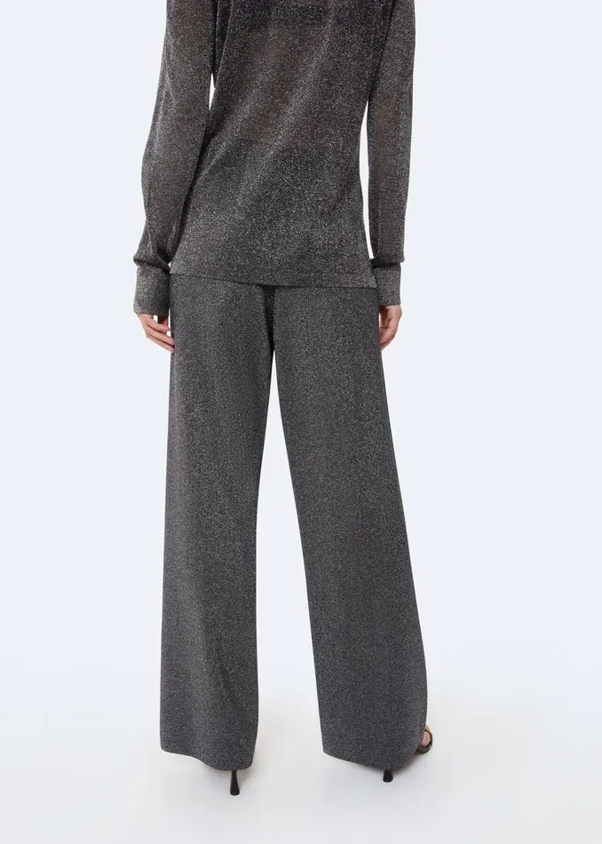 Women Trousers Whistles Black Sparkle Knitted Trouser