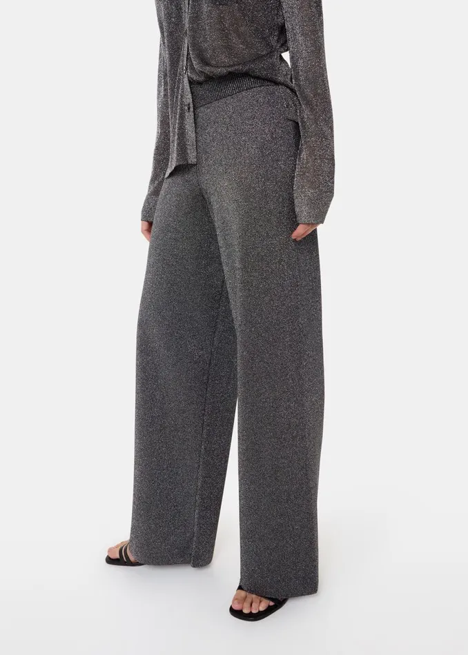 Women Trousers Whistles Black Sparkle Knitted Trouser