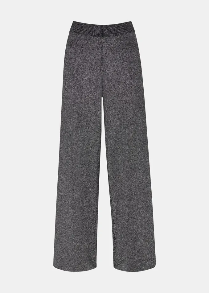 Women Trousers Whistles Black Sparkle Knitted Trouser