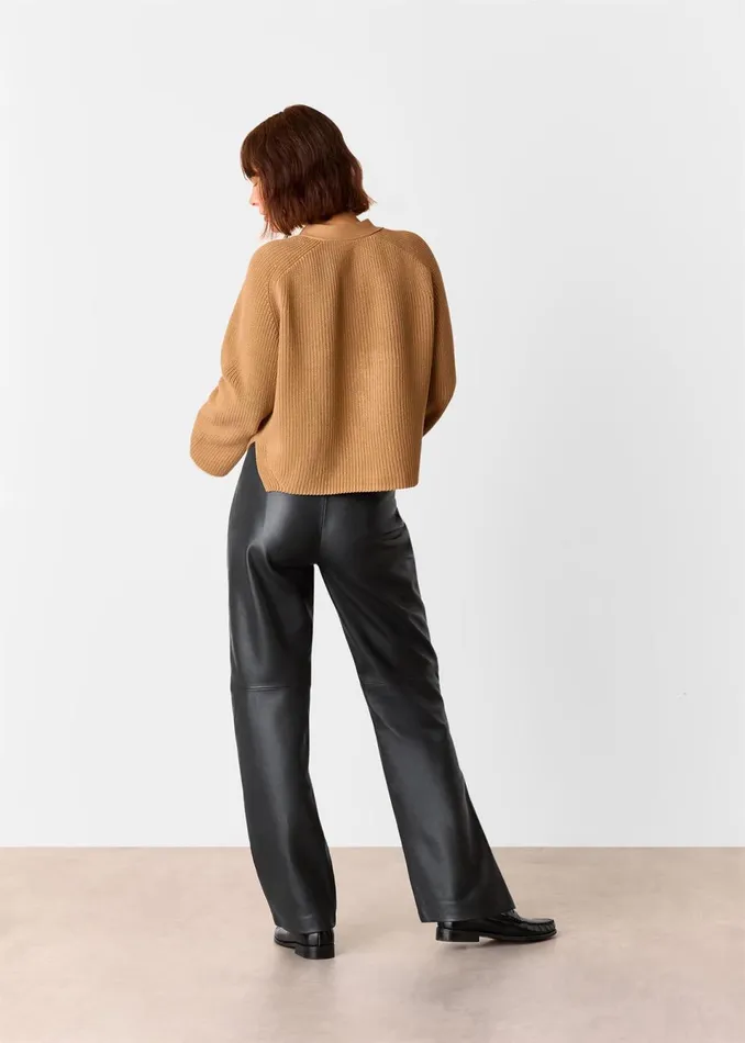 Women Trousers Whistles Black Ultimate Leather Trouser