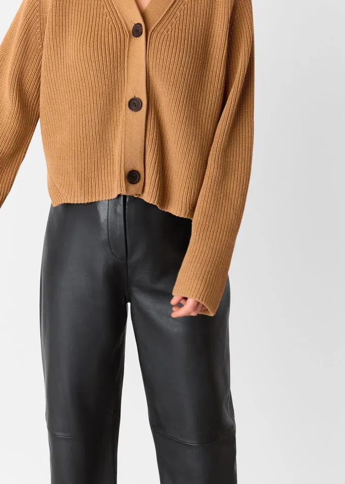 Women Trousers Whistles Black Ultimate Leather Trouser