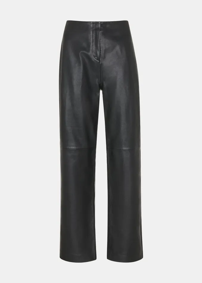 Women Trousers Whistles Black Ultimate Leather Trouser