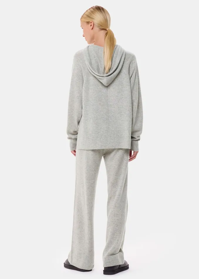 Women Trousers Whistles Grey Marl Cashmere Straight Leg Jogger