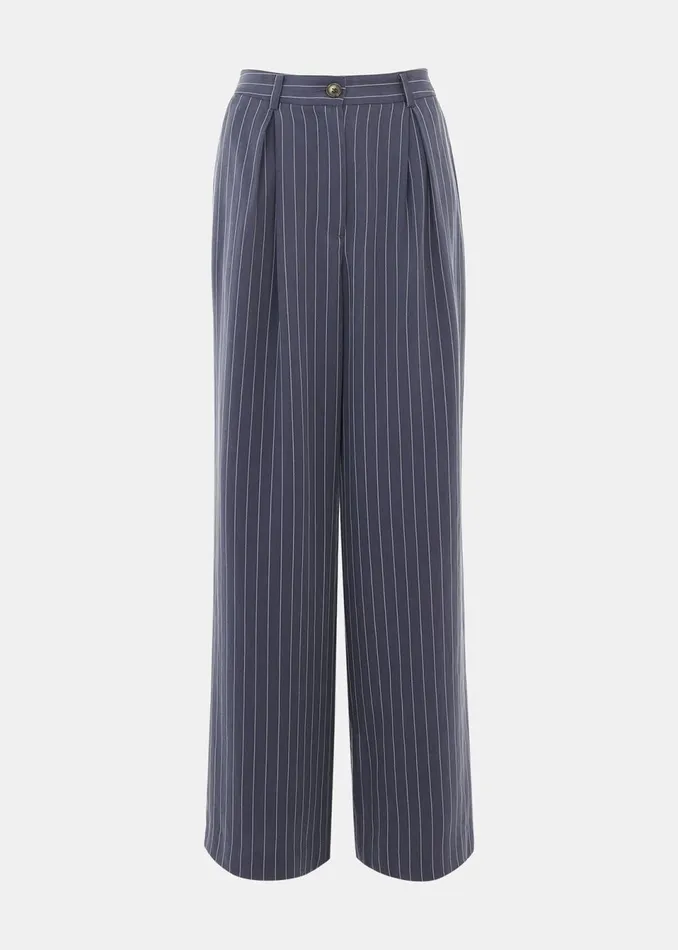 Women Trousers Whistles Navy Lottie Pinstripe Trouser