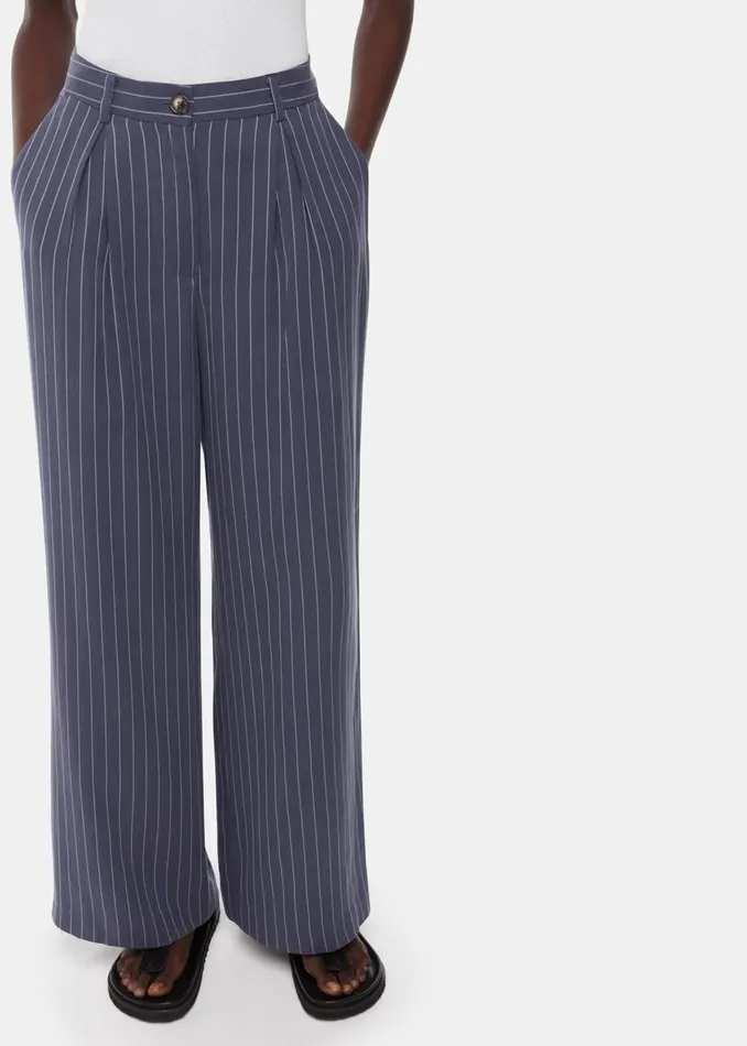 Women Trousers Whistles Navy Lottie Pinstripe Trouser
