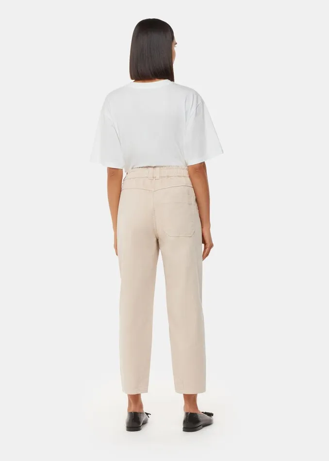 Women Trousers Whistles Neutral Tessa Casual Trouser