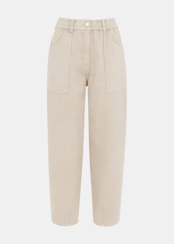 Women Trousers Whistles Neutral Tessa Casual Trouser