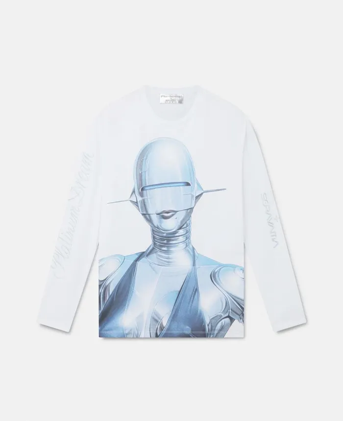 WomenUnisex Sweatshirts And TShirts Stella McCartney Sexy Robot LongSleeve Organic Cotton TShirt Pure White WomenUnisex Sweatshirts And TShirts Stella McCartney Sexy Robot LongSleeve Organic Cotton TShirt Pure White