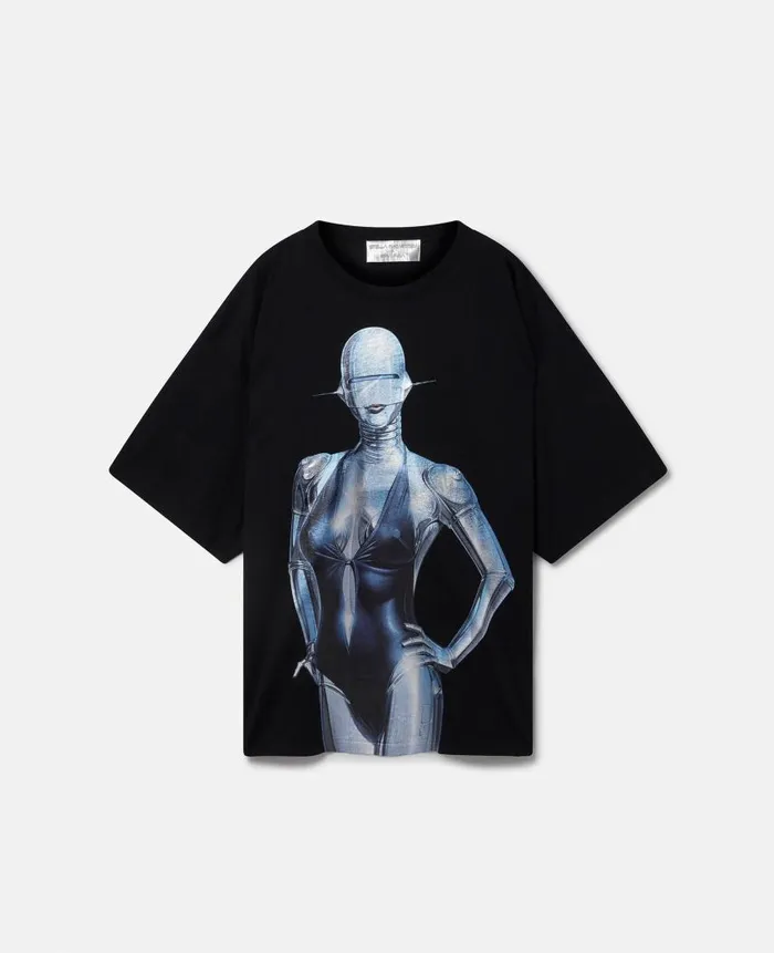 WomenUnisex Sweatshirts And TShirts Stella McCartney Sexy Robot Oversized Organic Cotton TShirt Black WomenUnisex Sweatshirts And TShirts Stella McCartney Sexy Robot Oversized Organic Cotton TShirt Black