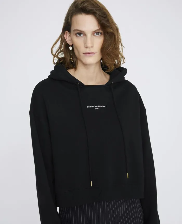 WomenUnisex Sweatshirts And TShirts Stella McCartney Stella McCartney 2001 Hoodie Black