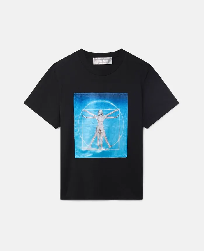 WomenUnisex Sweatshirts And TShirts Stella McCartney Vitruvian Woman Oversized Organic Cotton TShirt Black WomenUnisex Sweatshirts And TShirts Stella McCartney Vitruvian Woman Oversized Organic Cotton TShirt Black