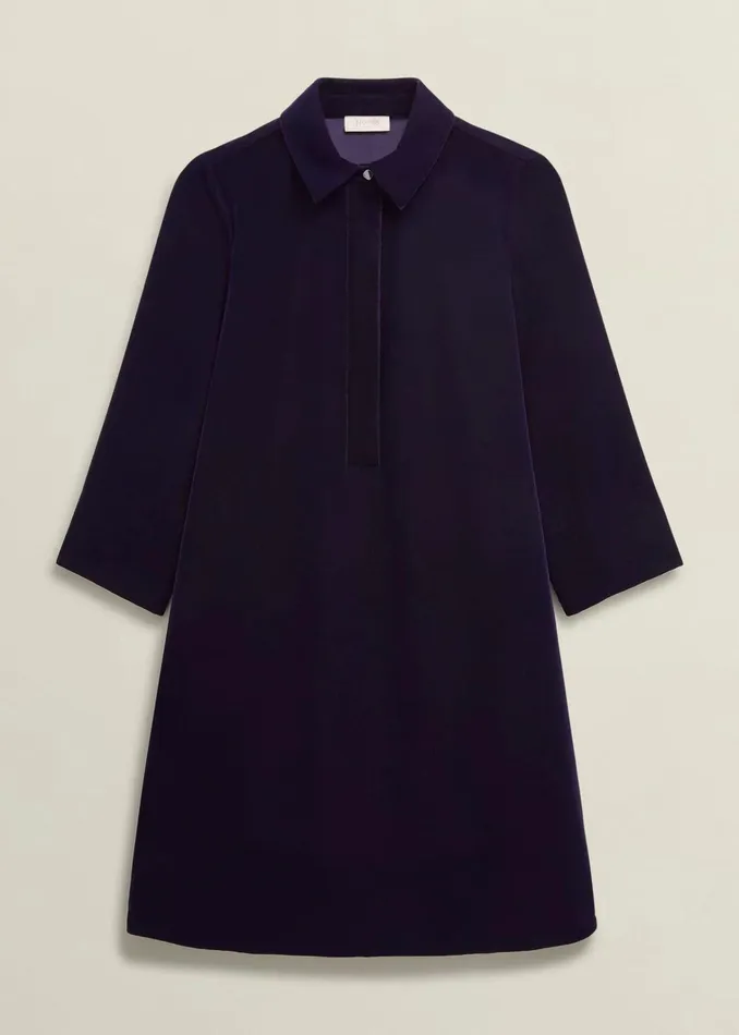 Women Velvet Marciella Dress Midnight Navy Hobbs Dresses and Jumpsuits