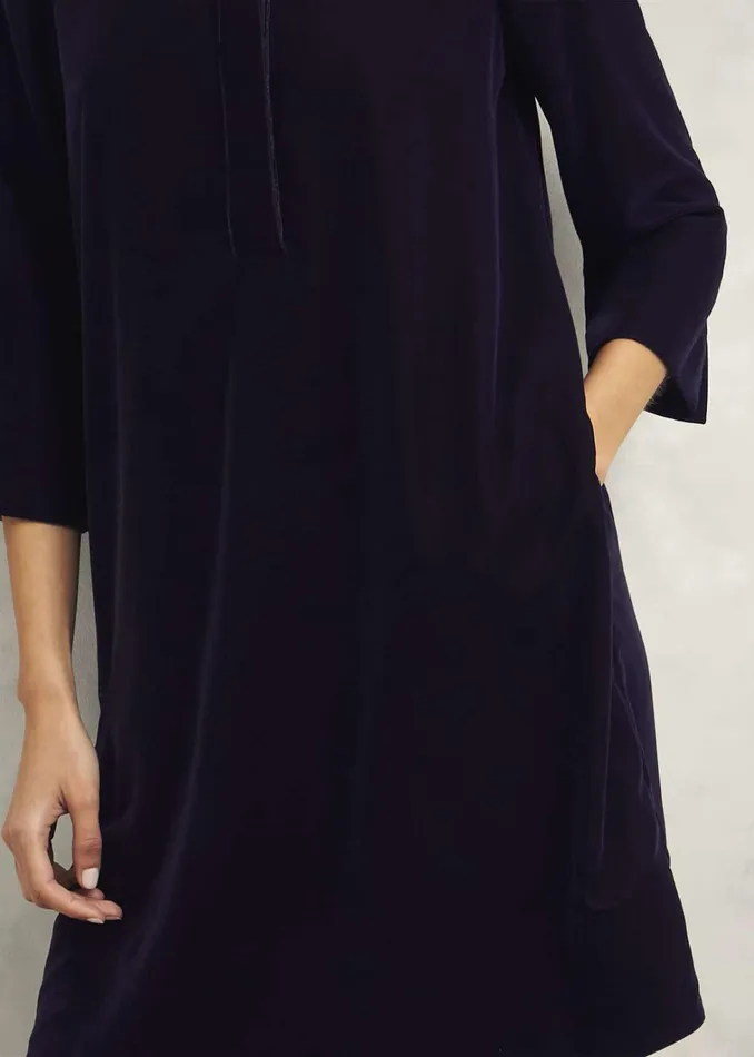 Women Velvet Marciella Dress Midnight Navy Hobbs Dresses and Jumpsuits