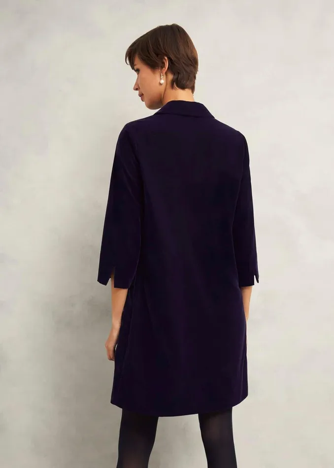 Women Velvet Marciella Dress Midnight Navy Hobbs Dresses and Jumpsuits