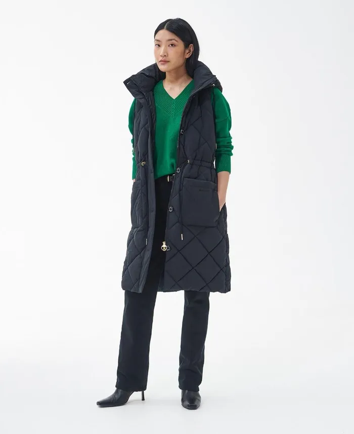 Women Vests Barbour Orinsay Gilet Classic Blackclassic Blacksage Tartan Women Vests Barbour Orinsay Gilet Classic Blackclassic Blacksage Tartan